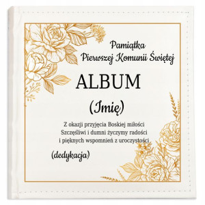 ALBUM SZYTY na ZDJĘCIA Prezent na KOMUNIĘ ŚWIĘTĄ