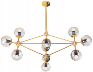 Lampa Sufitowa Wisząca Metal Industrial Złota Gold