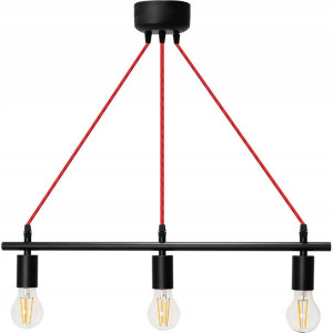Lampa Sufitowa Potrójna Nowoczesna Modern Czarna