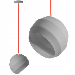 Lampa Sufitowa Wisząca Styl Szara Metalowa