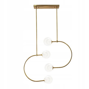 Lampa Wisząca Złota Glamour Szklane Kule Gold G9