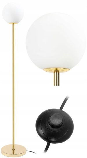 Lampa Stojąca Podłogowa Nowoczesna Złota Glamour
