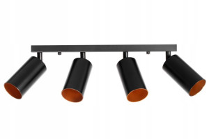 Lampa Sufitowa Metalowa Spot Loft 4X Reflektor