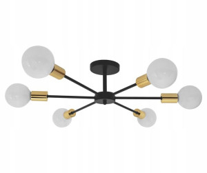 Lampa Sufitowa Żyrandol Plafon Pająk 6 Złota E27