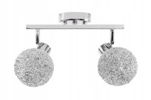 Lampa Sufitowa Wisząca Metal Glamour Chrome 2Xe27