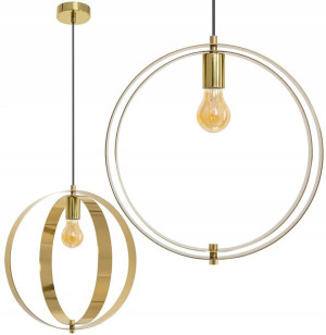 Lampa Sufitowa Wisząca Złota Gold Ring Obręcze