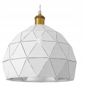 Lampa Sufitowa Wisząca Industrial Loft Biała Ażur