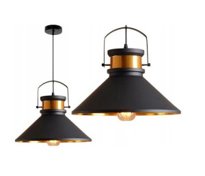 Lampa Wisząca Metal Loft Asti B Edison Gold Retro