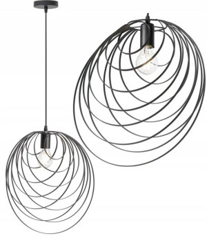 Geometryczna Lampa Sufitowa Czarna Wisząca