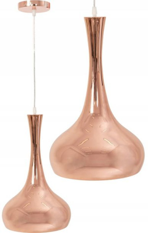 Lampa Sufitowa Wisząca Metal Lustrzana Kolory Loft
