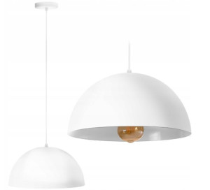 Lampa Sufitowa Wisząca Mesa Biała W Stylu Loft E27