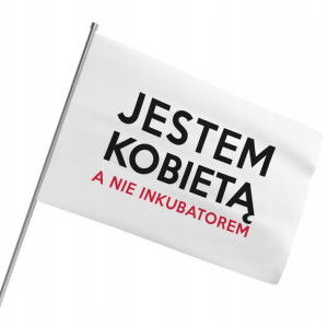 Flaga 80x50 Protest Anty Pis Strajk Kobiet Wzory