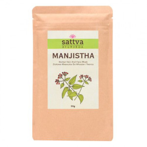 Sattva Ayurveda Manjistha ziołowa odżywka do twarzy i włosów 50 g