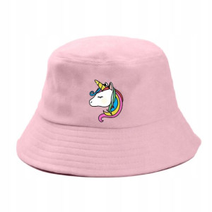 KAPELUSZ Bucket Dziecięcy Róż Jasny UNICORN 01