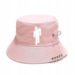KAPELUSZ Bucket Jasny Róż Agrafka BILLIE EILISH 01