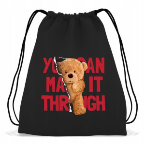 Plecak Worek CZARNY TEDDY Bear Miś WIELE WZORÓW