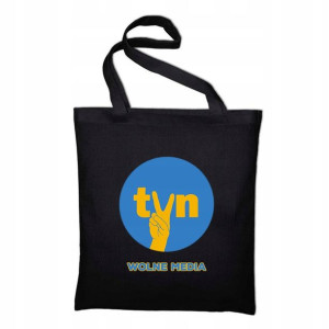 Czarna TORBA ECO Shopper na ramię WOLNE MEDIA 02