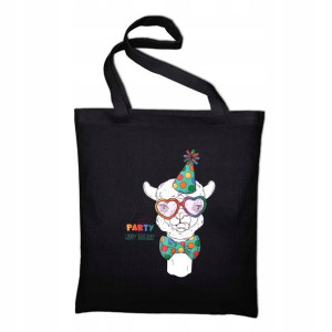 Czarna TORBA Shopper na ramię Prezent ALPAKA 06