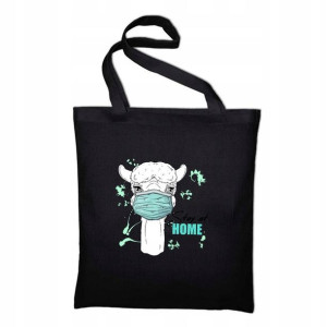 Czarna TORBA Shopper na ramię Prezent ALPAKA 07