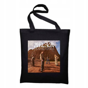 Czarna TORBA Shopper na ramię Prezent MANESKIN 05