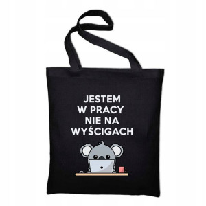 Czarna TORBA Shopper Śmieszny Prezent WIELE WZORÓW