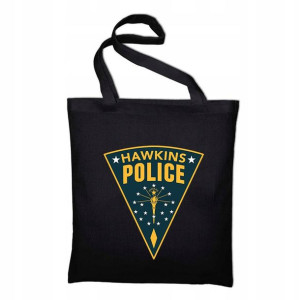 TORBA Shopper Czarna ECO STRANGER THINGS Wzory