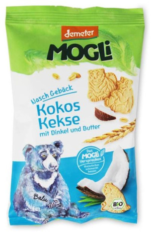 Ciasteczka kokosowe z orkiszem i masłem Demeter BIO Bez Cukru 50 g - Mogli