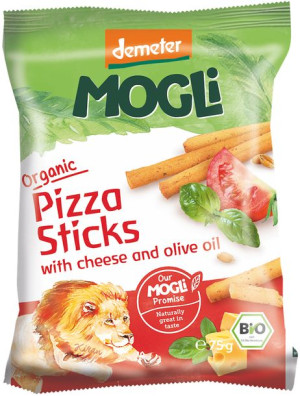 Paluszki o smaku pizzy z serem i oliwą z oliwek Demeter BIO 75 g - Mogli