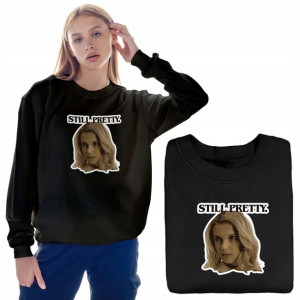 BLUZA Damska CZARNA STRANGER THINGS MiX Wzory - S