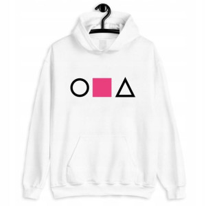 MODNA Bluza Damska z KAPTUREM SQUID GAME Wzory - S