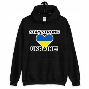 DAMSKA BLUZA Z KAPTUREM Solidarni z UKRAINĄ - XL