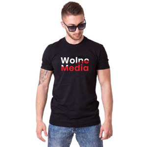 KOSZULKA MĘSKA Czarna 3XL Protest WOLNE MEDIA 01