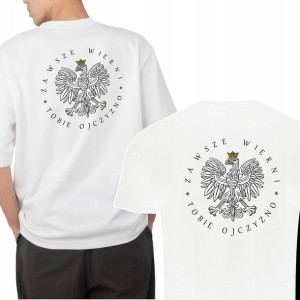 Koszulka Męska Patriotyczna Orzeł Flaga Wzory Xl