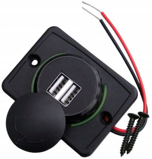 Gniazdo port USB do samochodu ładowarka 12V LED