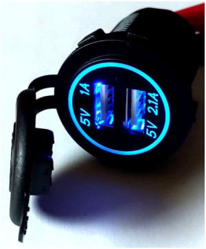 Ładowarka montażowa USB 12V i 24V LED OFF-ROAD