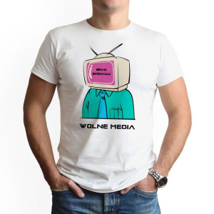Koszulka Męska S Biała Anty-pis Wolne Media 05
