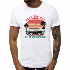 Koszulka MĘSKA T-shirt L z nadrukiem SUMMER 01
