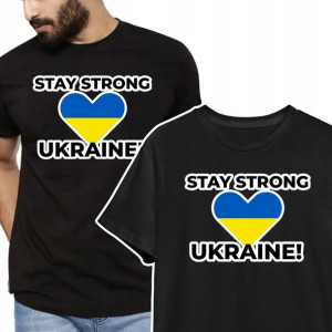 Koszulka Solidarni Z Ukrainą Stop War Wzory - L