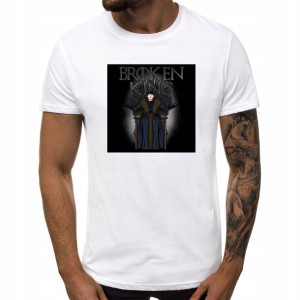 Koszulka T-shirt 3xl Męski Biały Broken King 01