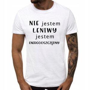 KOSZULKA T-shirt Męska Biał Różne rozmiary Wzór 01