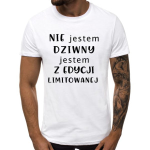 KOSZULKA T-shirt Męska Biał Różne rozmiary Wzór 03