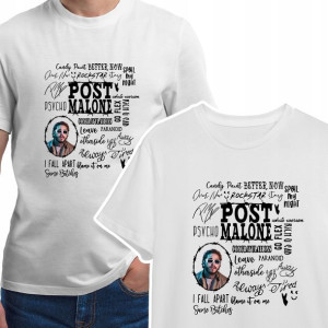 KOSZULKA T-shirt Męski POST MALONE Wzory MiX - M