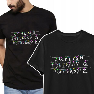 KOSZULKA T-shirt Męski STRANGER THINGS Wzory - S
