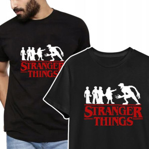 KOSZULKA T-shirt Męski STRANGER THINGS Wzory - XXL