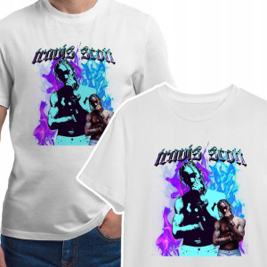 KOSZULKA T-shirt Męski TRAVIS SCOTT Wzory MiX - XL