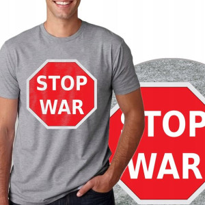 Koszulka Wolna Ukraina Stop Wojnie Anty War - L