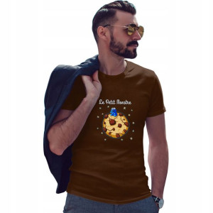 T-SHIRT M Męski Czekoladowy COOKIE MONSTER 03