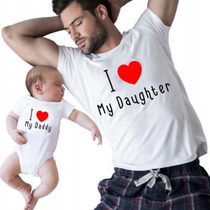 ZESTAW Koszulka + Body I Love My Daughter / My DAD