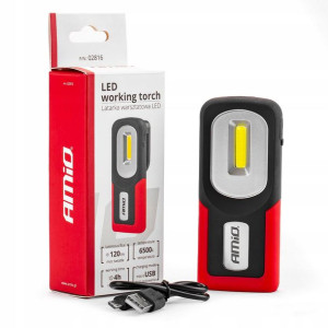 Wt06 | Lampa Latarka Warsztatowa Cob 120lm Aku Usb
