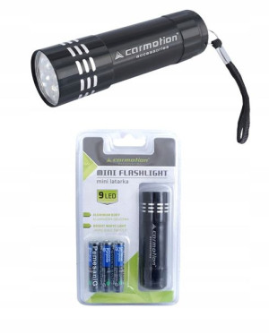 Mocna Latarka 9 Led Aluminiowa Kieszonkowa Baterie